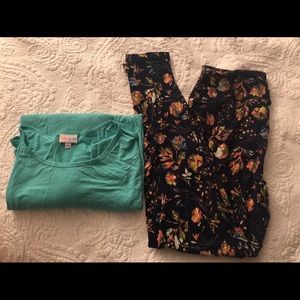 LulaRoe TC leggings and 2X Irma